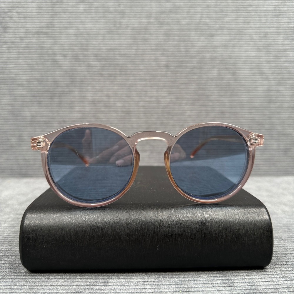 Le Specs Bandwagon Y2K Sunglasses Translucent Ginger Tan Blue Lens LSP1502105